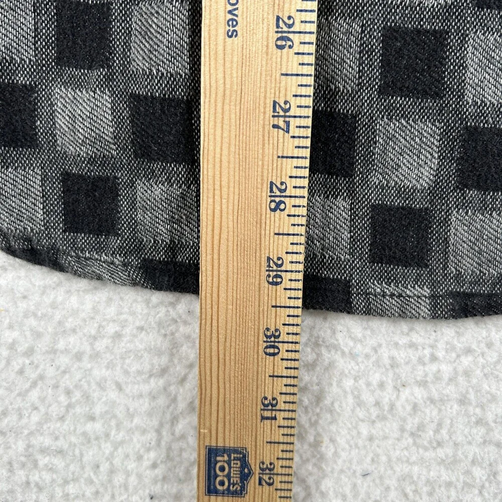 Vintage Levi's Shirt Mens Large Gray Check Flannel Long Sleeve Button Up 90s
